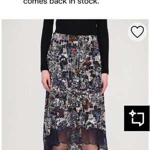 Zadig & Voltaire Multicolor High-Low Skirt